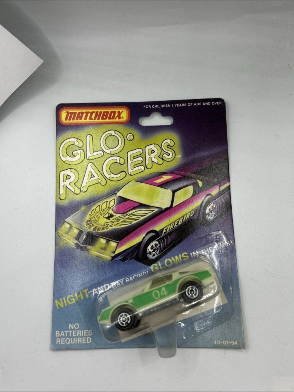 1982 Matchbox Glo Racers Flash Fire 04 Formula Glow in Dark Plastic 1/64 HTF